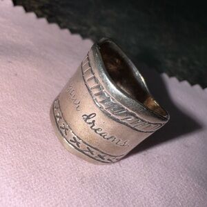 925 Sterling Silver Engraved Ring